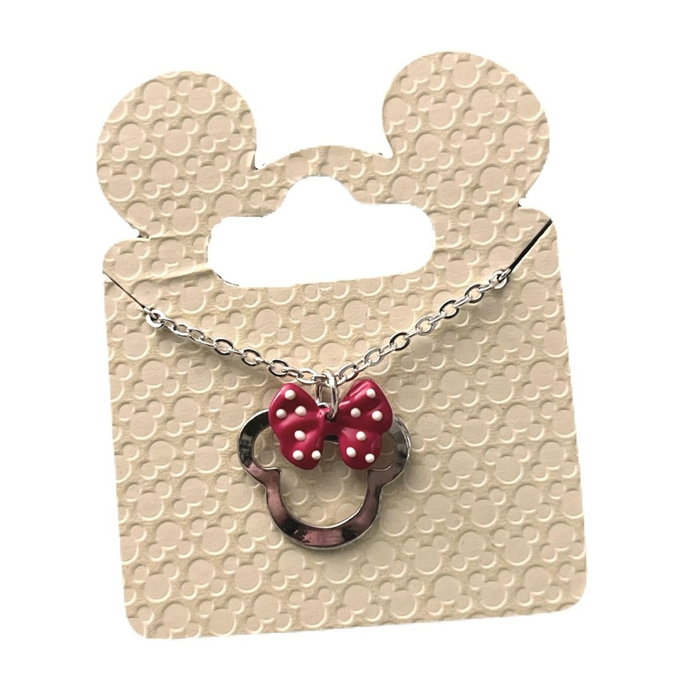 DISNEY Parks Vintage Minnie Mouse Silver tone necklace NWT